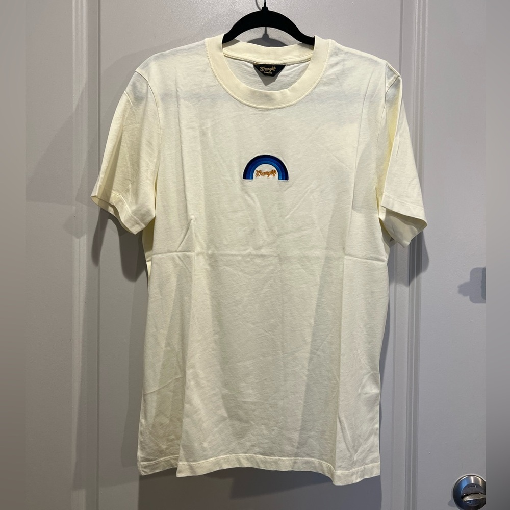 Sandro Paris x Wrangler Cream Rainbow Tee Size M NWT - Picture 4 of 8
